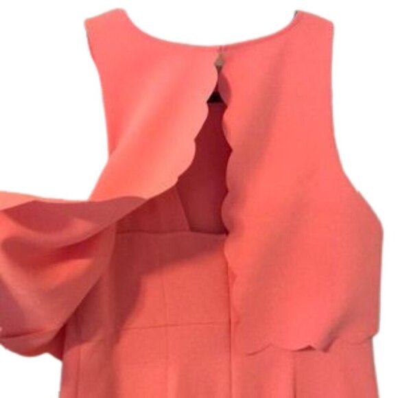LOFT Dress Size 10 salmon scallop trim bodice sleeveless shift NWT - Picture 5 of 7